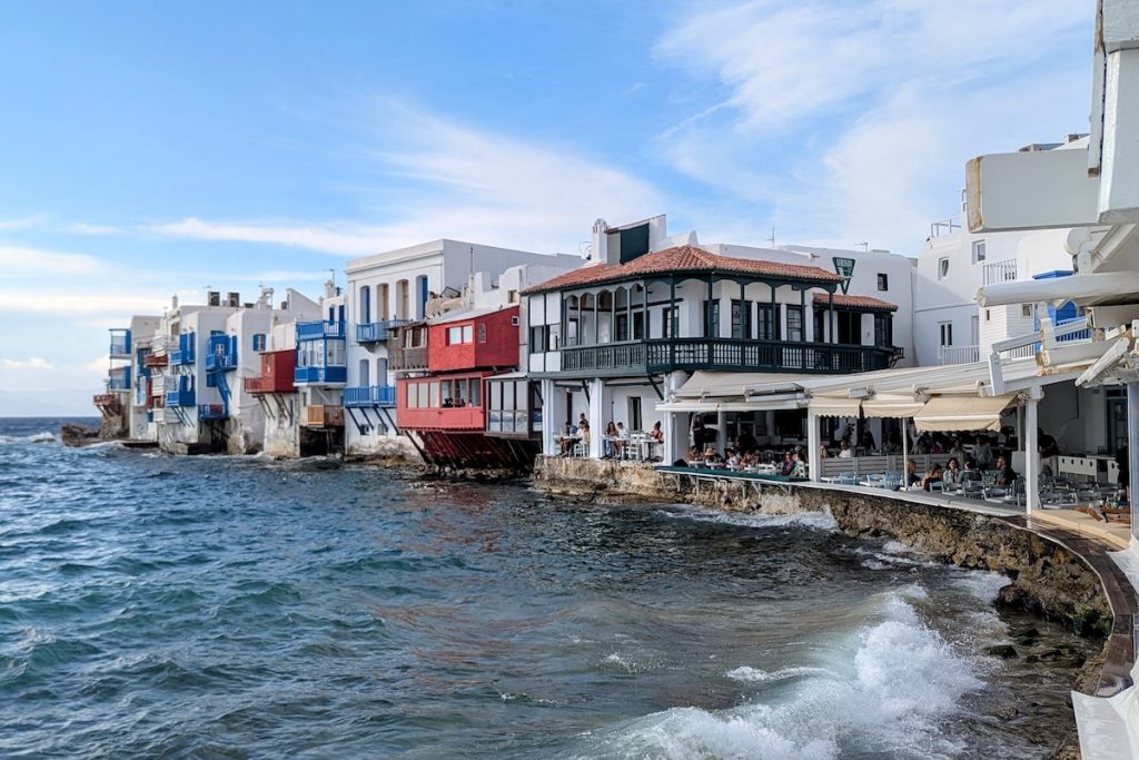 Little Venice waterfront area in Mykonos Town