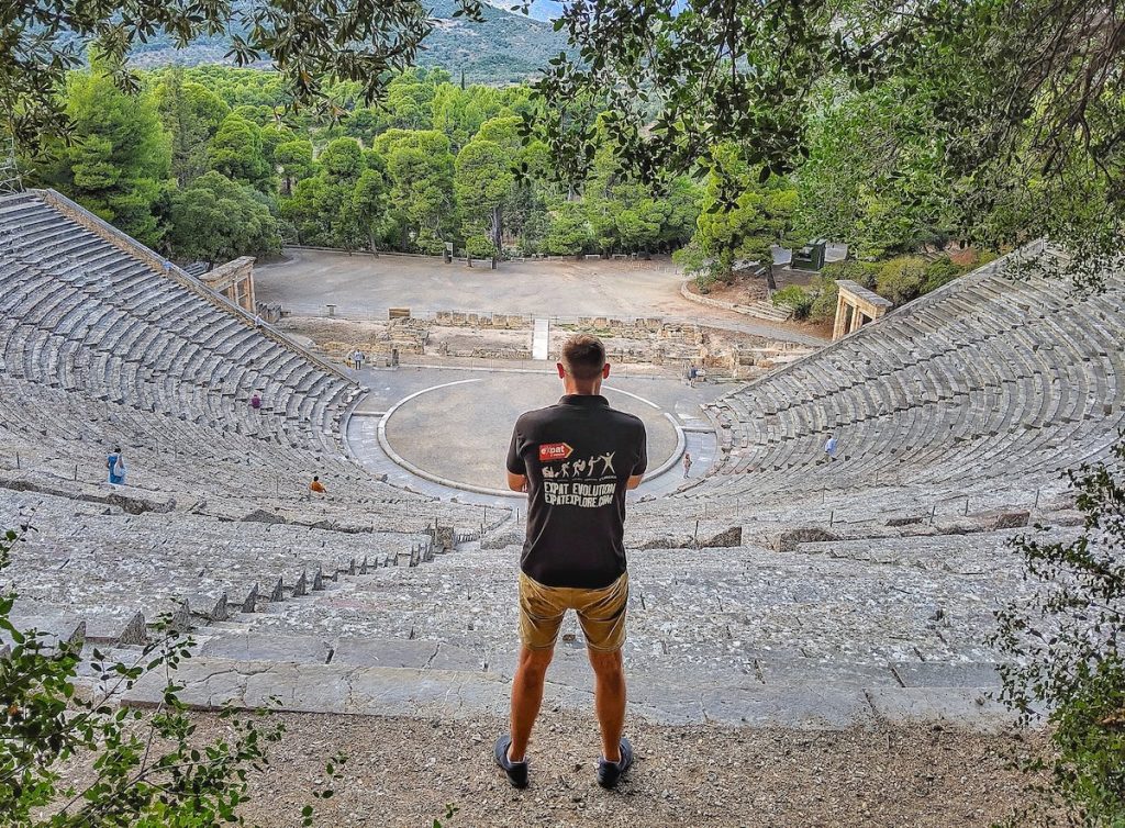 View from the top of Epidaurus ancient theatre