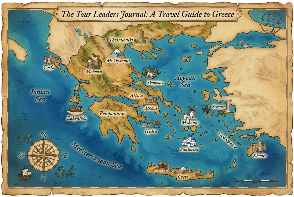 Greece travel map