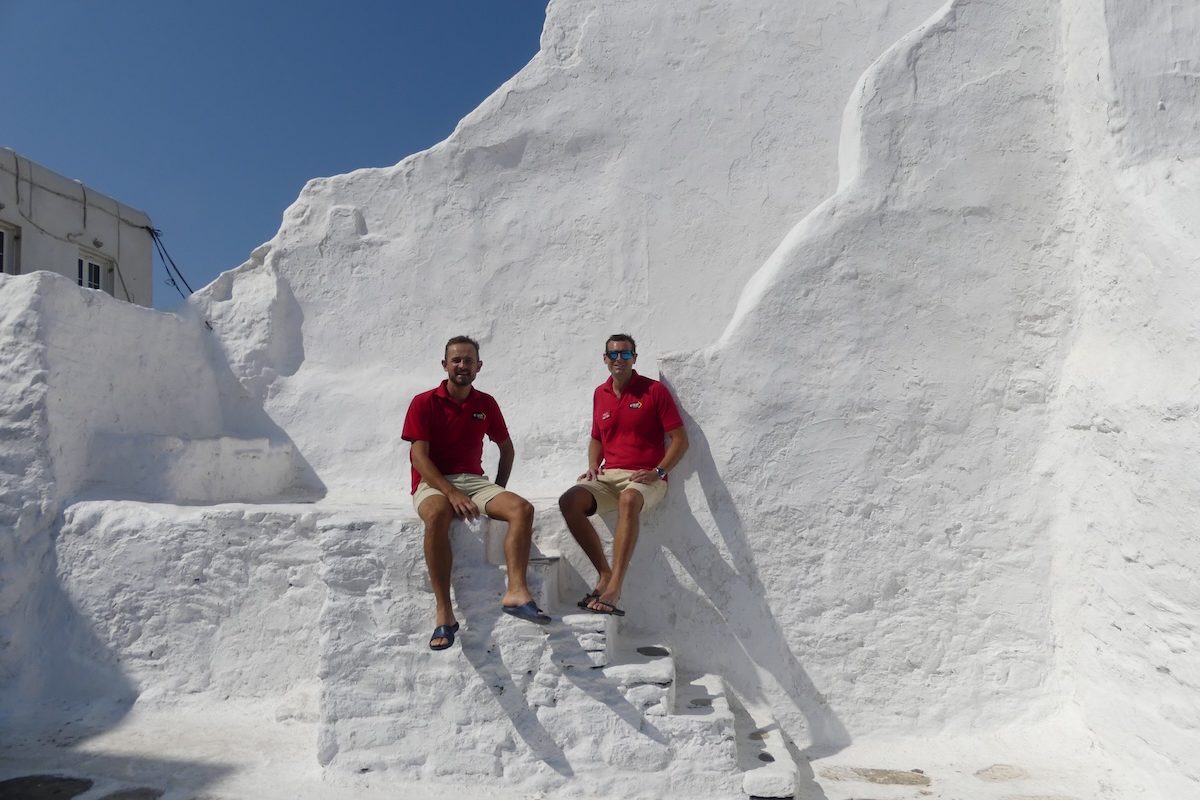Expat Explore tour leader and co-founder in Mykonos
