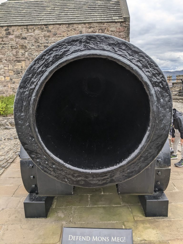 Best of UK & Ireland tour review - Mons Meg the giant cannon inside Edinburgh Castle