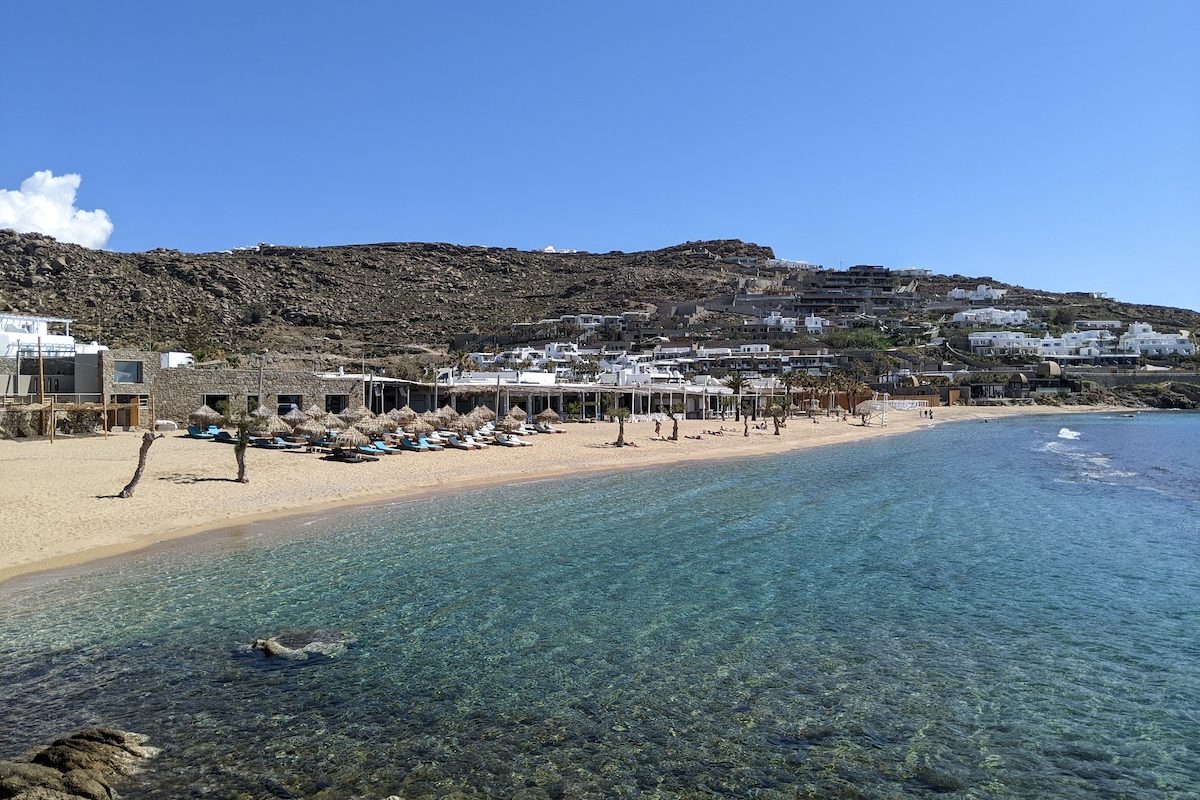 Mykonos Travel Guide - View of Paradise Beach Mykonos