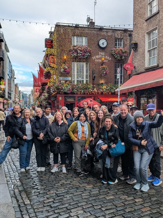 Best of UK & Ireland tour review - Expat Explore tour group exploring Temple Bar in Dublin