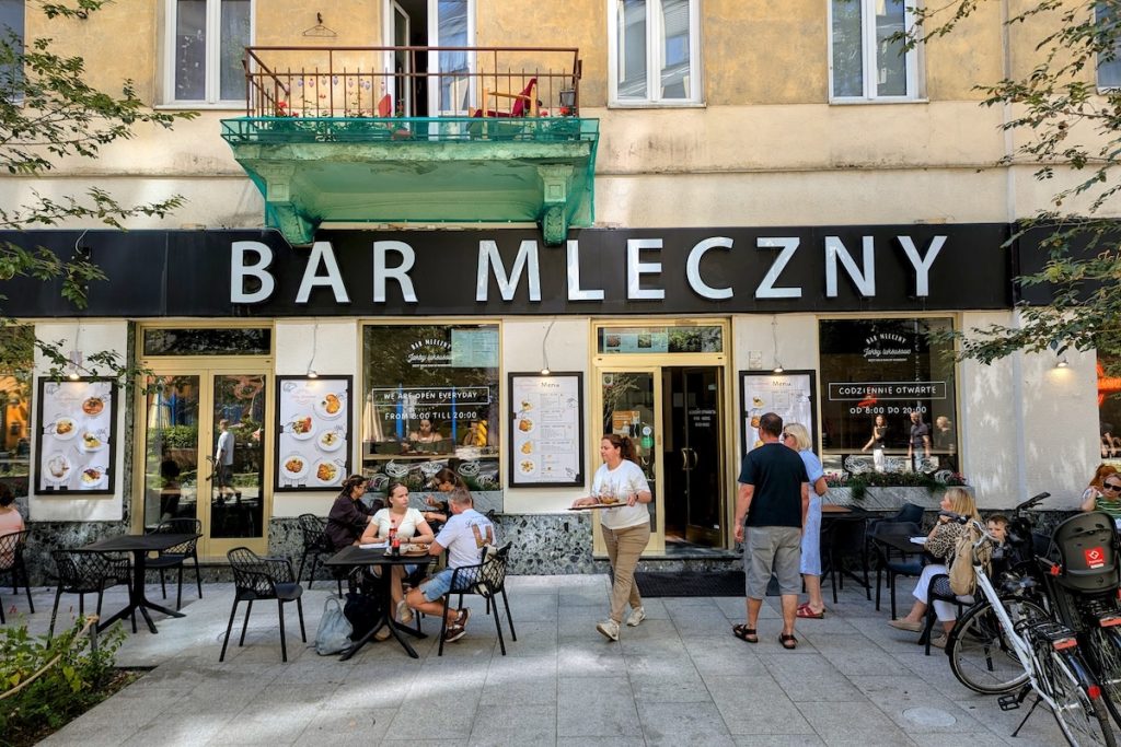A milk bar in the city centre of Warsaw