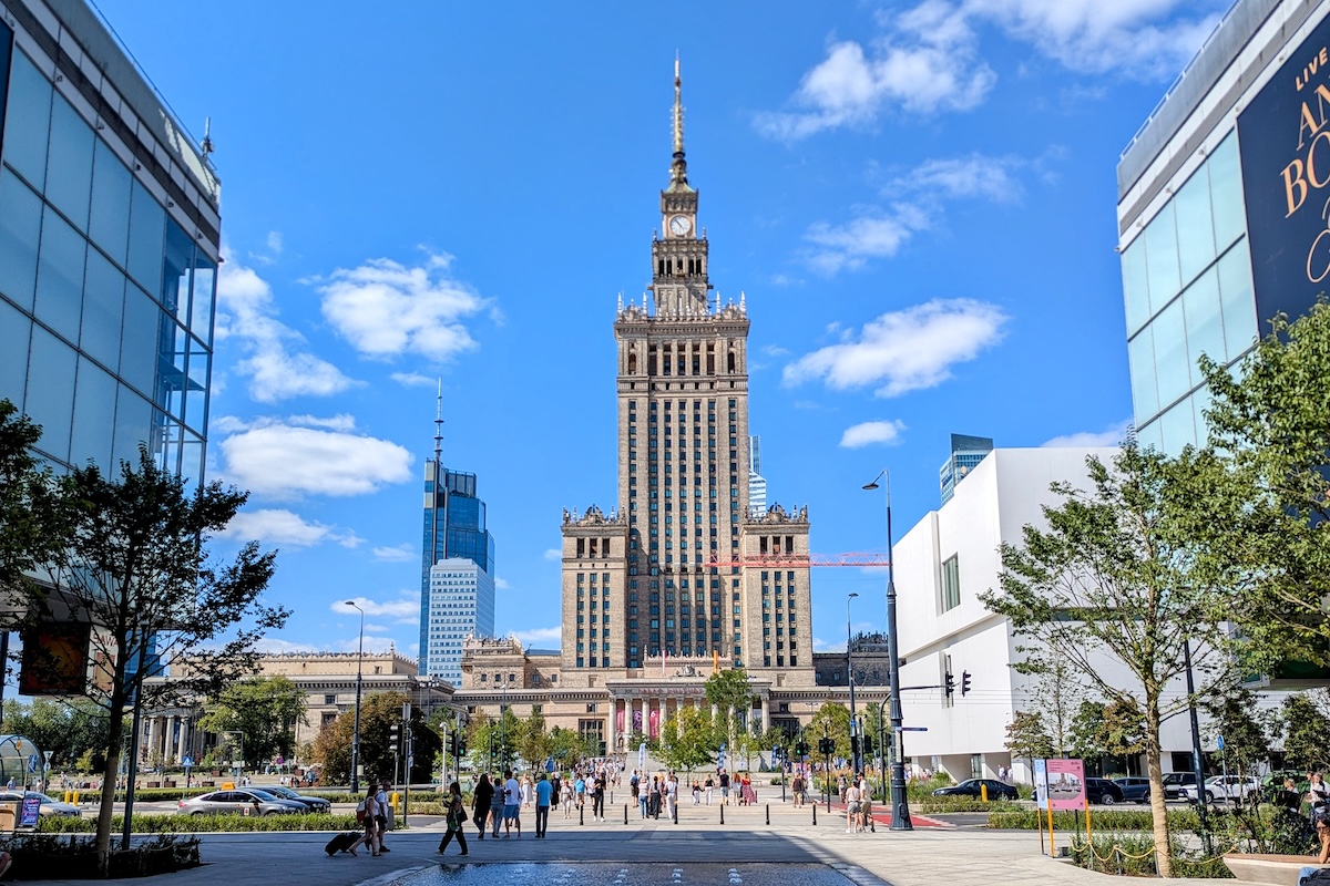 Warsaw Travel Guide - View of Palace of Culture and Science from Plac wodny
